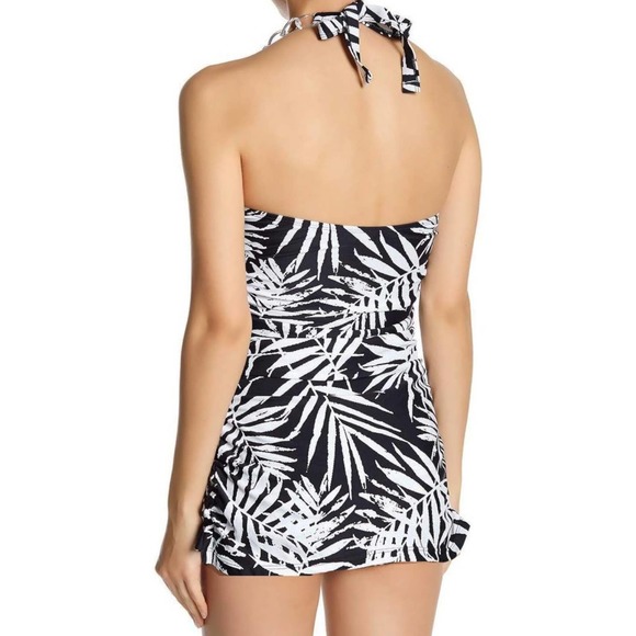 Marilyn Monroe Tummy Control Slimming Underwire Bra Cups Halter Swim One Piece M - Picture 2 of 8